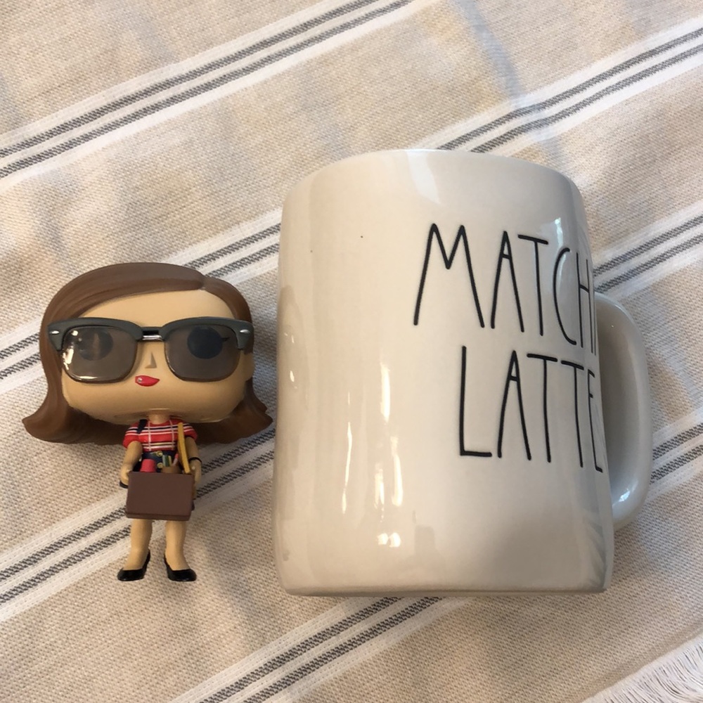 Rae Dunn Classic Black & White Oversized “Matcha Latte” Ceramic Coffee Mug - Picture 9 of 10